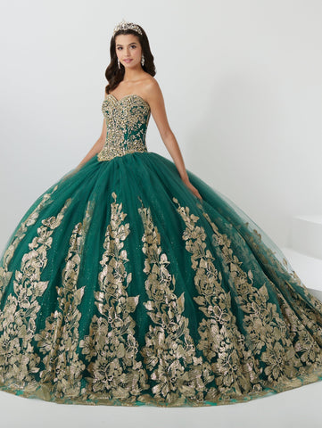 Trägerloses Quinceanera-Kleid mit Applikation von Fiesta Gowns 56468