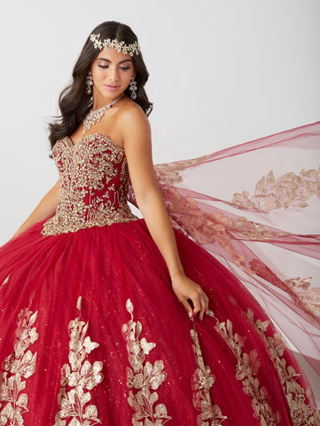 Trägerloses Quinceanera-Kleid mit Applikation von Fiesta Gowns 56468