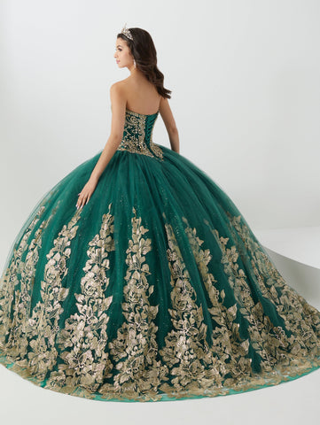 Trägerloses Quinceanera-Kleid mit Applikation von Fiesta Gowns 56468