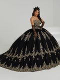 Applique Senza Spalline Abito da Quinceañera di Fiesta Gowns 56478