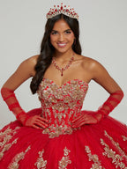 Applique Strapless Quinceanera Dress by Fiesta Gowns 56478