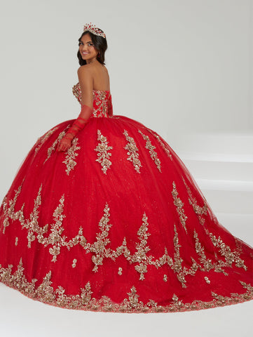 Trägerloses Quinceanera-Kleid mit Applikation von Fiesta Gowns 56478