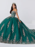 Applique Abito da Quinceañera Sweetheart di Fiesta Gowns 56466