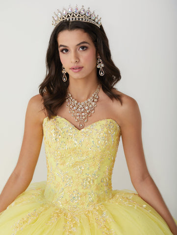Quinceanera-Kleid mit Applikation und Herzausschnitt von Fiesta Gowns 56466