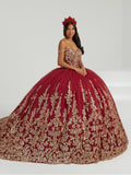 Applique Abito da Quinceañera Sweetheart di Fiesta Gowns 56483