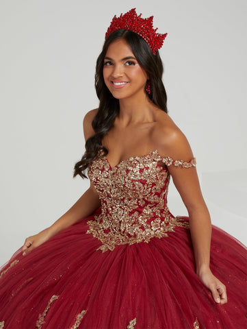 Quinceanera-Kleid mit Applikation und Herzausschnitt von Fiesta Gowns 56483