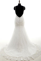 Applikationen Trägerkleid Meerjungfrau Elegante Brautkleider