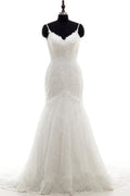 Applikationen Trägerkleid Meerjungfrau Elegante Brautkleider