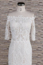 Fantastische Applikationen Hofzug Meerjungfrau elegante Hochzeitskleider