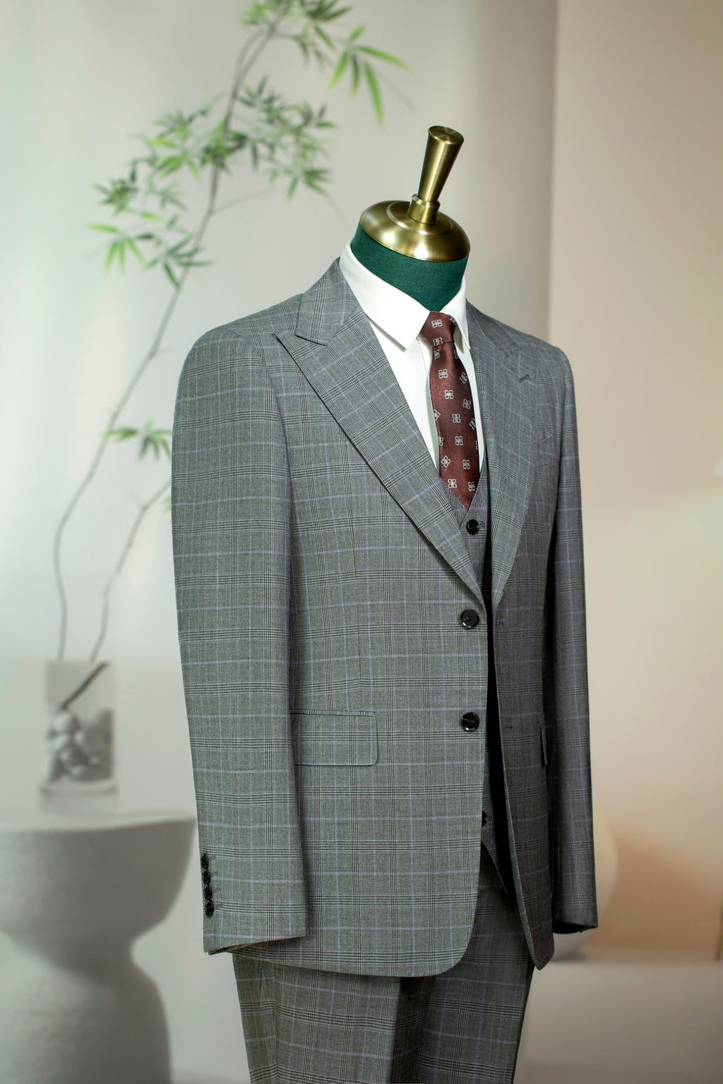 Diberon Men's Wedding Dress Business Formal Three-piece Slim Groomsman Groom Wedding Dress 921468