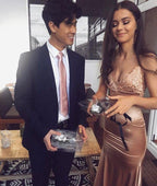 Vestidos de baile sem costas, trompete, sereia, alças finas, comprido, sexy, PSK174