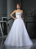 Abito da Sposa Satin Semplice Lungo Senza Maniche con Scollo a Cuore e Perline
