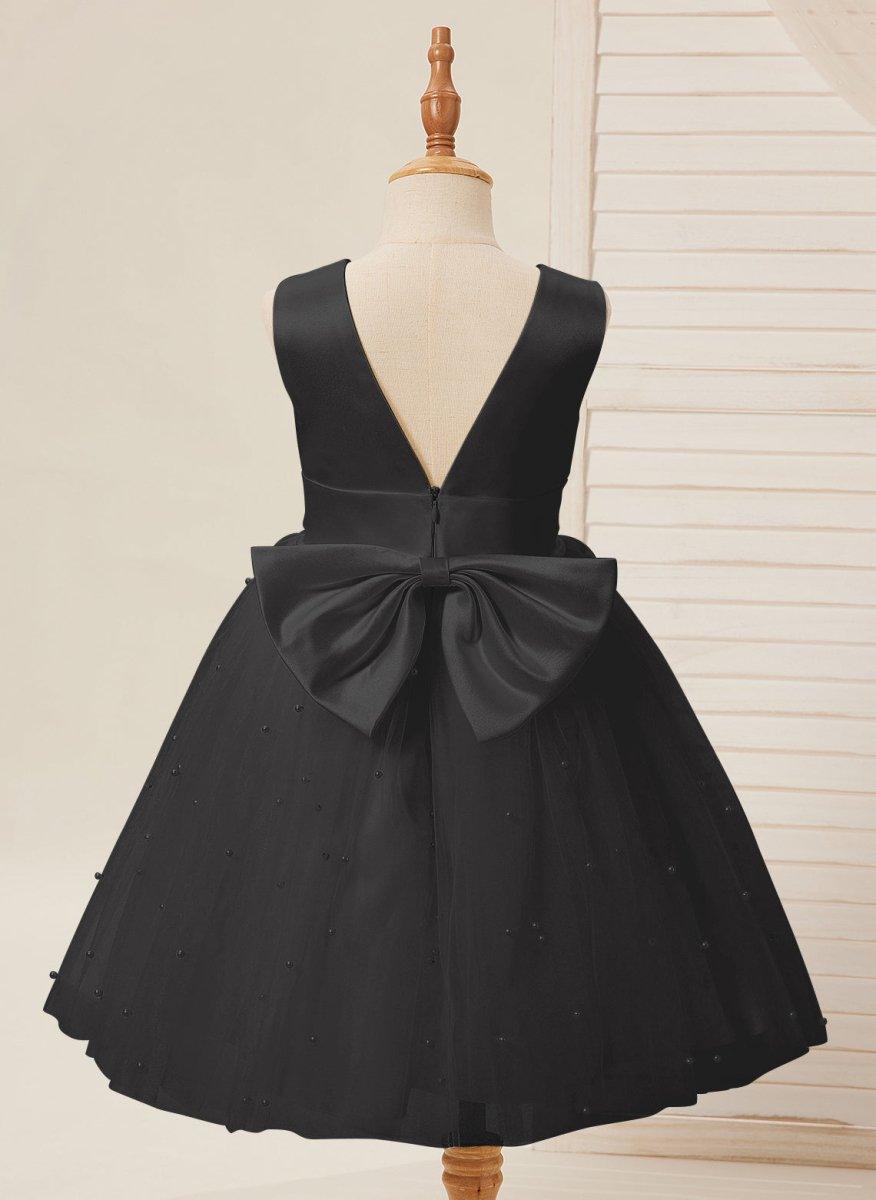NumberSea - Ball - Gown/Princess Satin Tulle Knee - length Flower Girl Dress