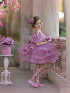 NumberSea - Ball - Gown/Princess Tulle Knee - length Birthday Flower Girl Dress