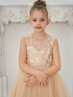 NumberSea - Ball - Gown/Princess Tulle Sweep Train Champagne Flower Girl Dress