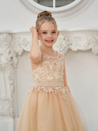 NumberSea - Ball - Gown/Princess Tulle Sweep Train Champagne Flower Girl Dress