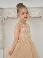 NumberSea - Ball - Gown/Princess Tulle Sweep Train Champagne Flower Girl Dress