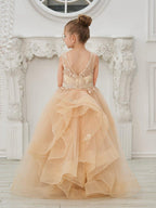 NumberSea - Ball - Gown/Princess Tulle Sweep Train Champagne Flower Girl Dress
