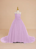 NumberSea - Ball - Gown/Princess Tulle Sweep Train Flower Girl Dress