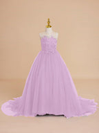 NumberSea - Ball - Gown/Princess Tulle Sweep Train Flower Girl Dress