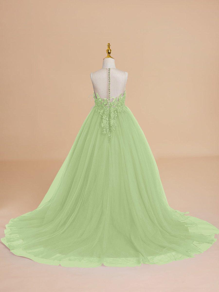 NumberSea - Ball - Gown/Princess Tulle Sweep Train Flower Girl Dress