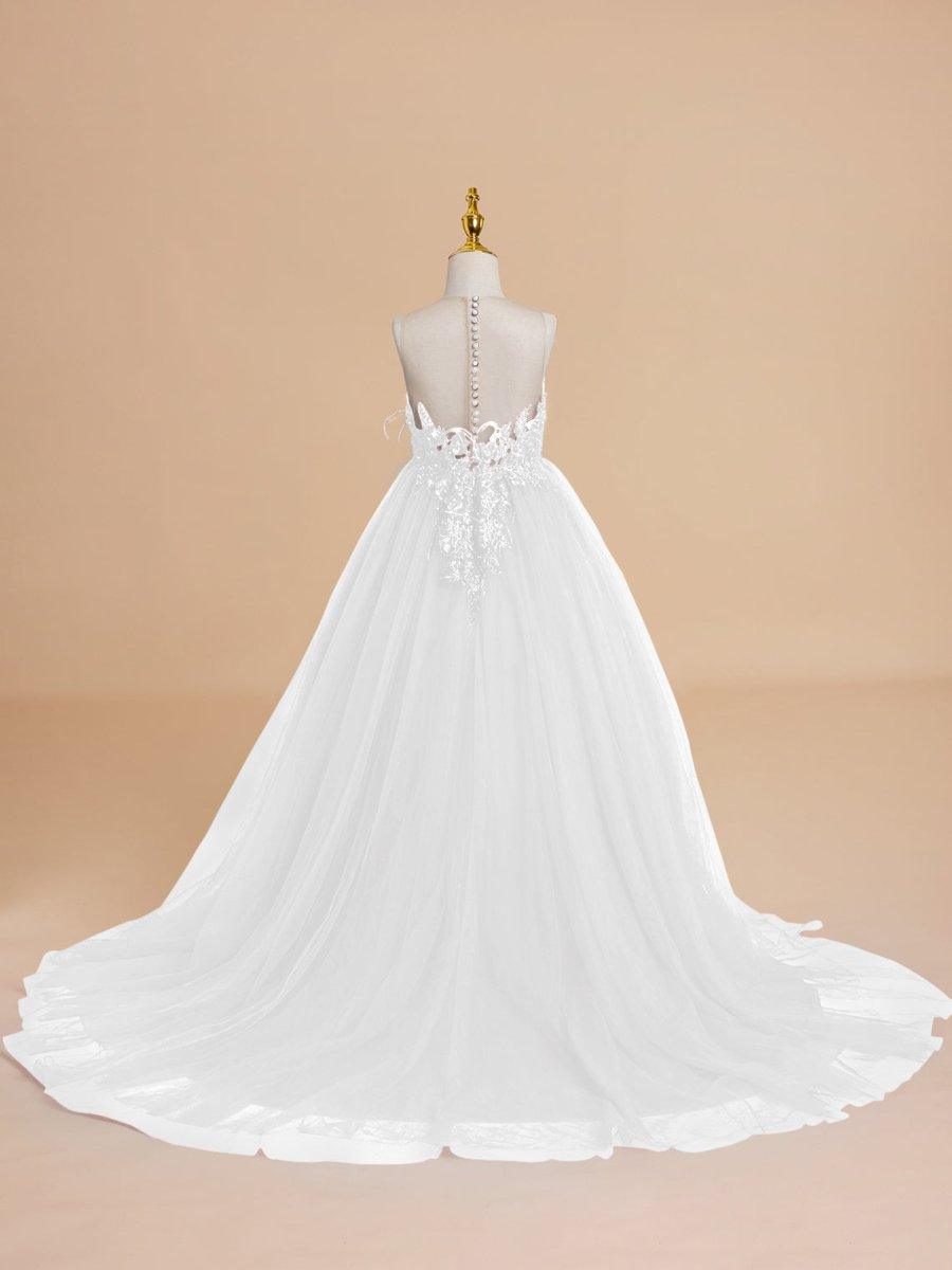 NumberSea - Ball - Gown/Princess Tulle Sweep Train Flower Girl Dress