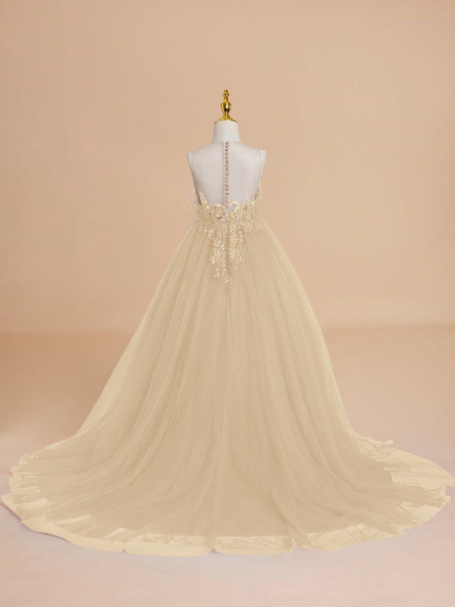 NumberSea - Ball - Gown/Princess Tulle Sweep Train Flower Girl Dress