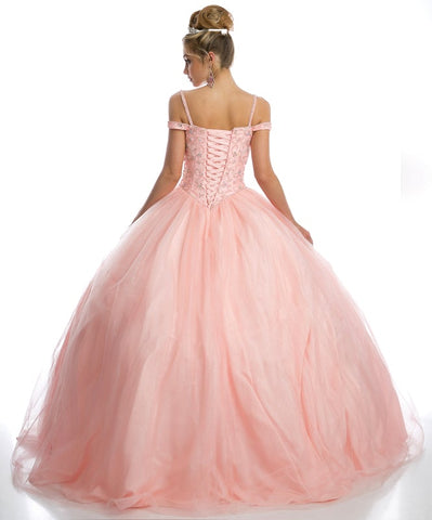 Perlenbesetztes Ballkleid mit kalten Schultern von Juliet 1426