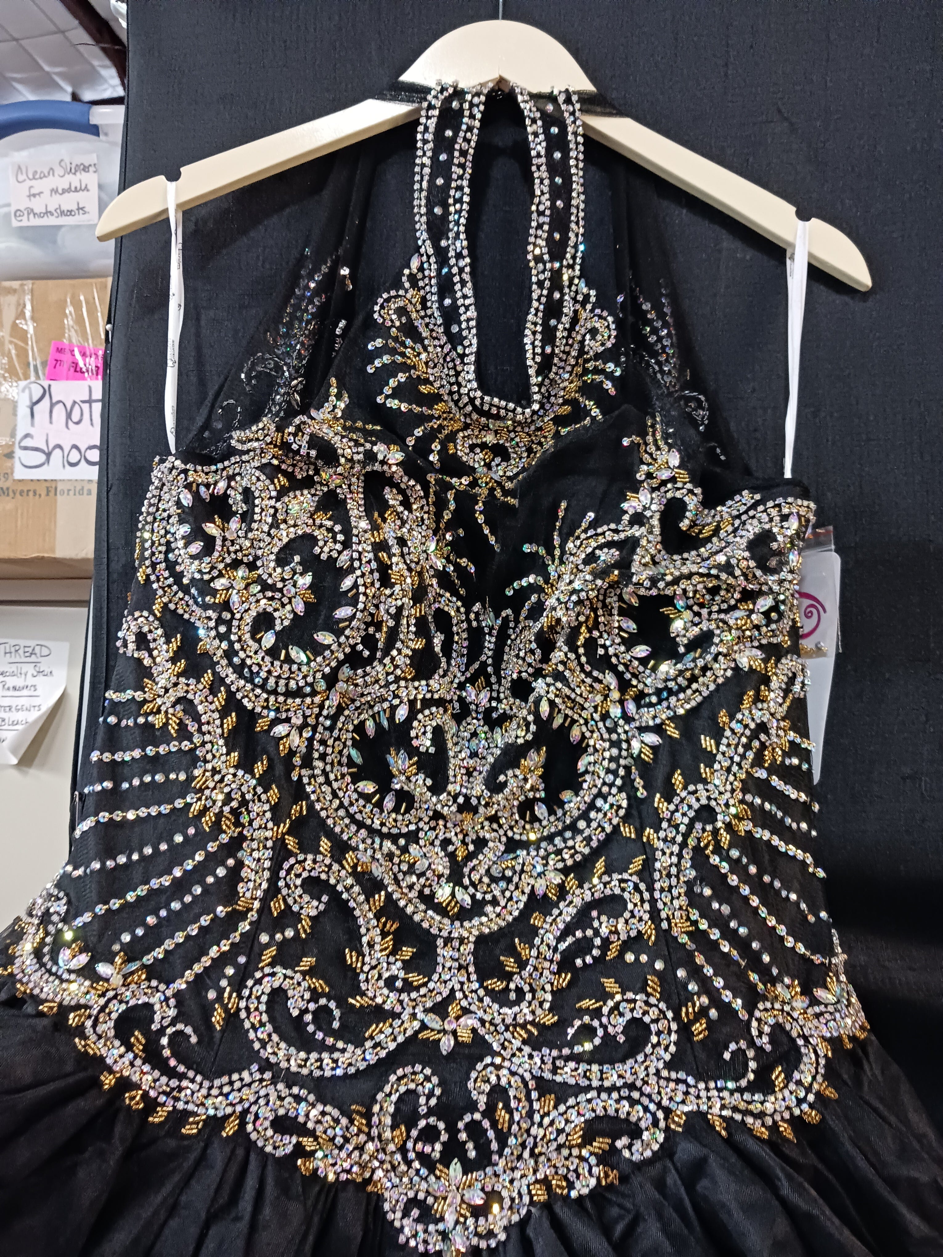 Beaded High-Neck Quinceanera Dress by House of Wu 26881