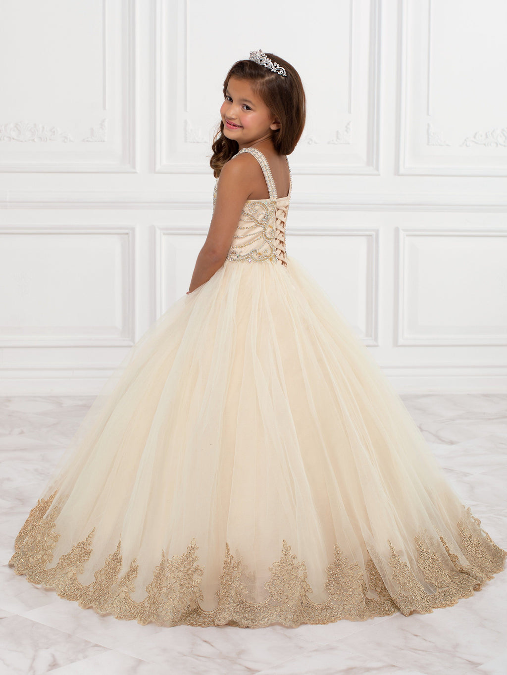Beaded High-Neck Quinceanera Dress by House of Wu 26881