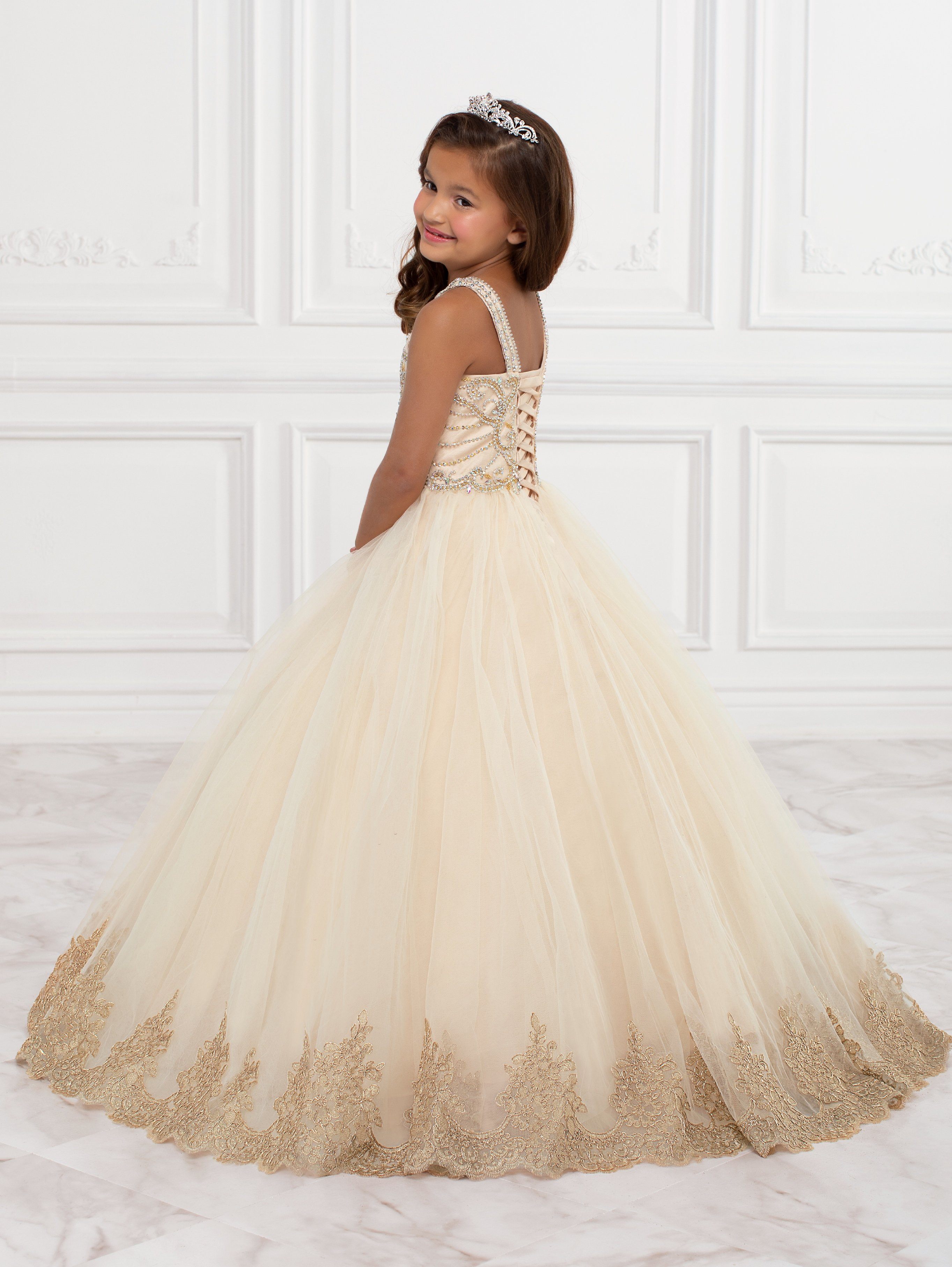 Beaded High-Neck Quinceanera Dress by House of Wu 26881