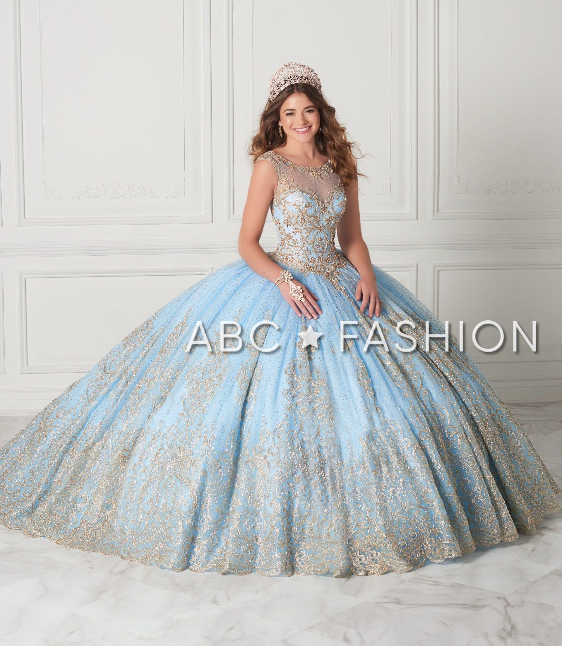 Beaded Illusion Glitter Quinceanera Dress by House of Wu 26941