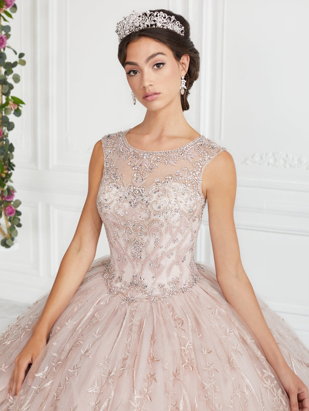 Beaded Illusion Quinceanera Dress by House of Wu 26942