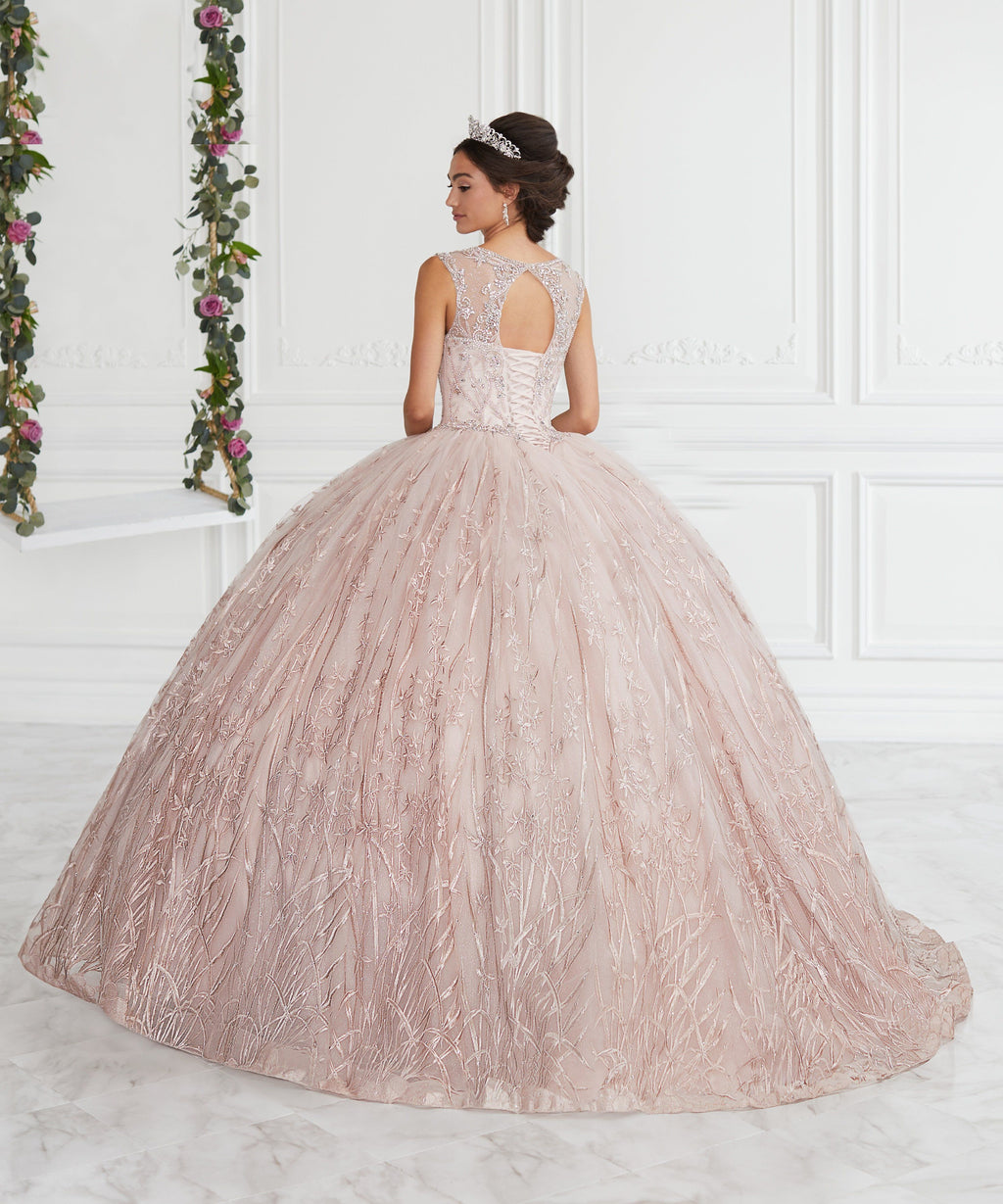Beaded Illusion Quinceanera Dress by House of Wu 26942