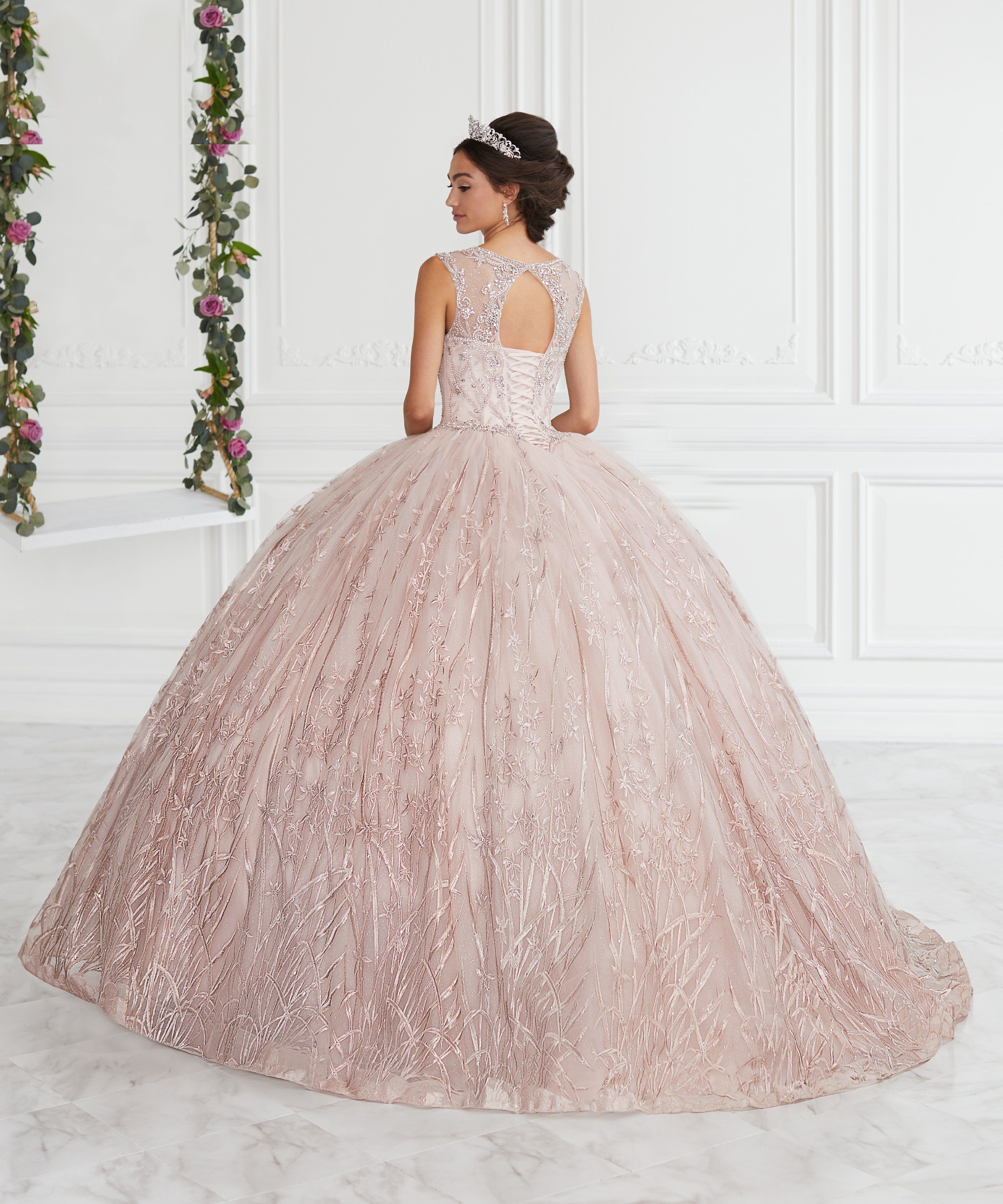 Beaded Illusion Quinceanera Dress by House of Wu 26942