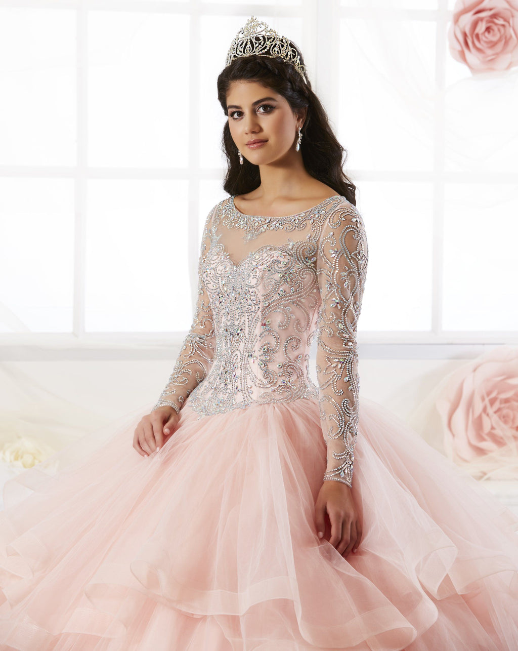 Long Sleeve Quinceanera Dress by House of Wu 26904