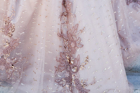 Perlenbesetztes schulterfreies Ballkleid von Cinderella Couture 8087J