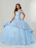 Abito da Quinceañera Spalla Scoperta con Perline di LA Glitter 24086