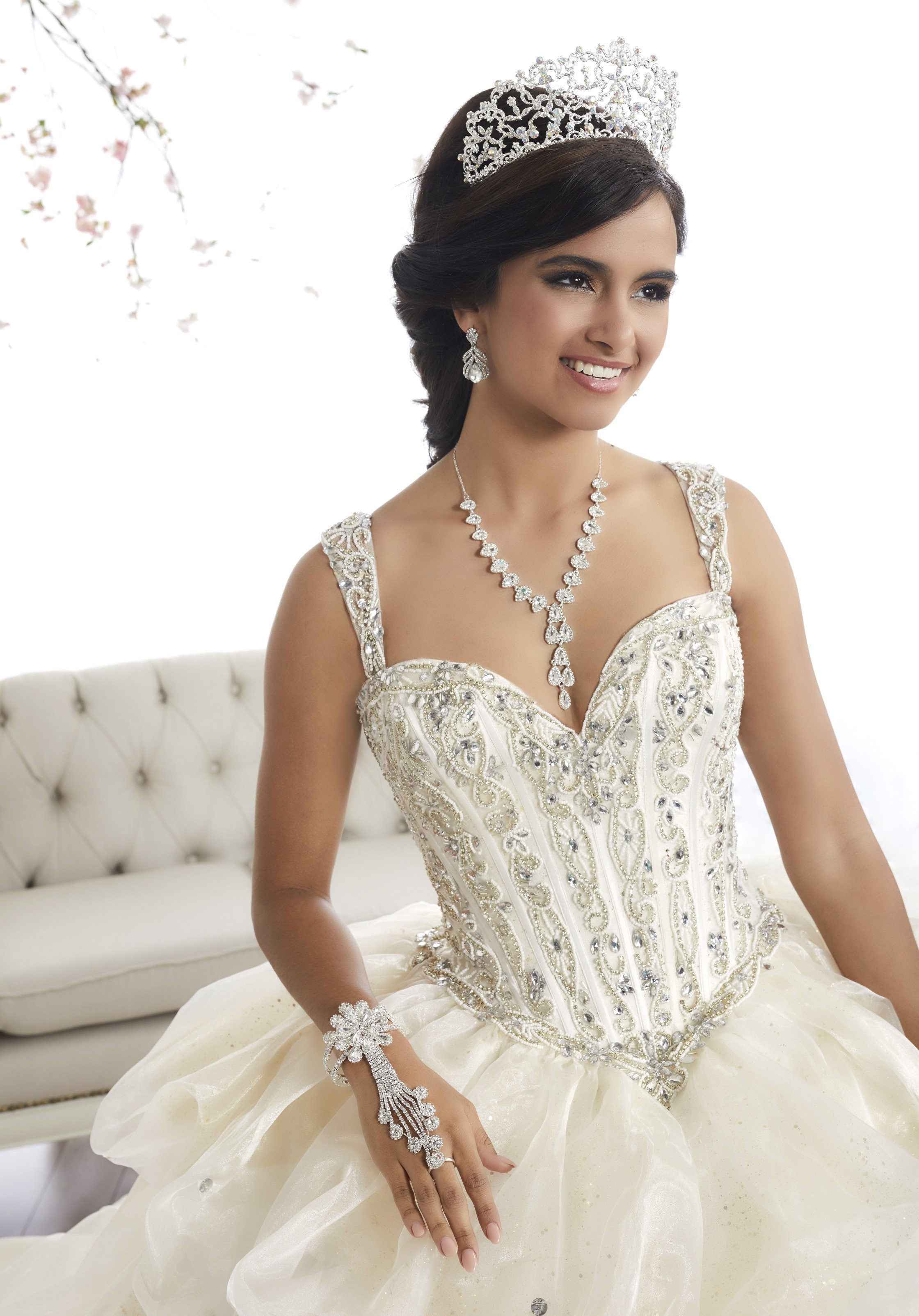 Beaded Pickup Quinceanera Dress by House of Wu 26868