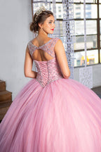 Beaded Illusion Quinceanera Dress by Calla KY77621