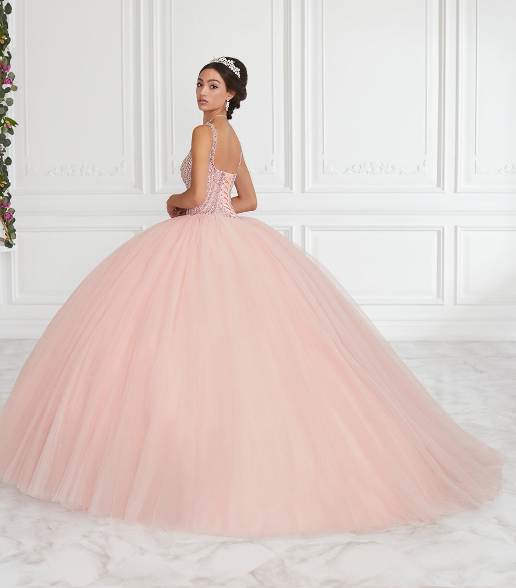 Beaded Sleeveless Tulle Quinceanera Dress by House of Wu 26943