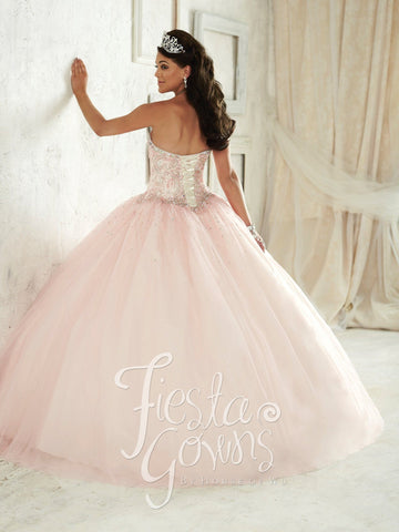 Trägerloses Kleid mit Perlenbesatz von House of Wu Fiesta Gowns 56287