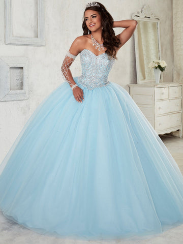 Trägerloses Kleid mit Perlenbesatz von House of Wu Fiesta Gowns 56298
