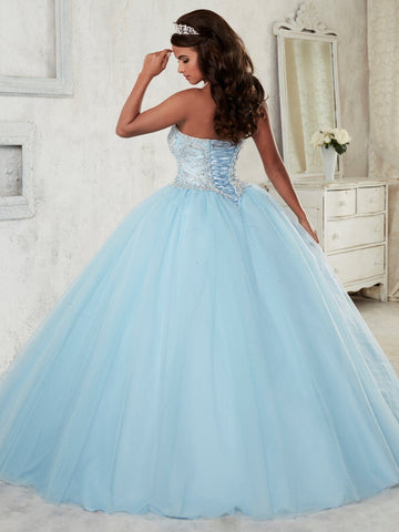 Trägerloses Kleid mit Perlenbesatz von House of Wu Fiesta Gowns 56298