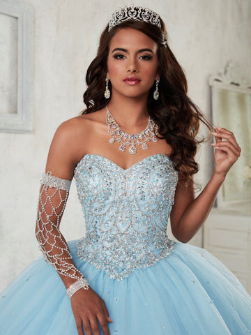 Trägerloses Kleid mit Perlenbesatz von House of Wu Fiesta Gowns 56298