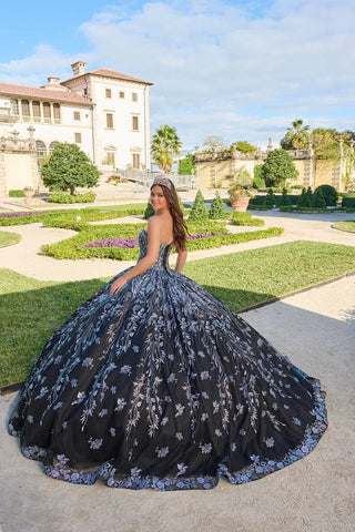 Vestido de quinceanera sem alças com contas da Amarra 54222