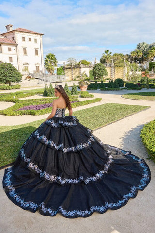 Vestido de quinceanera sem alças com contas da Amarra 54222