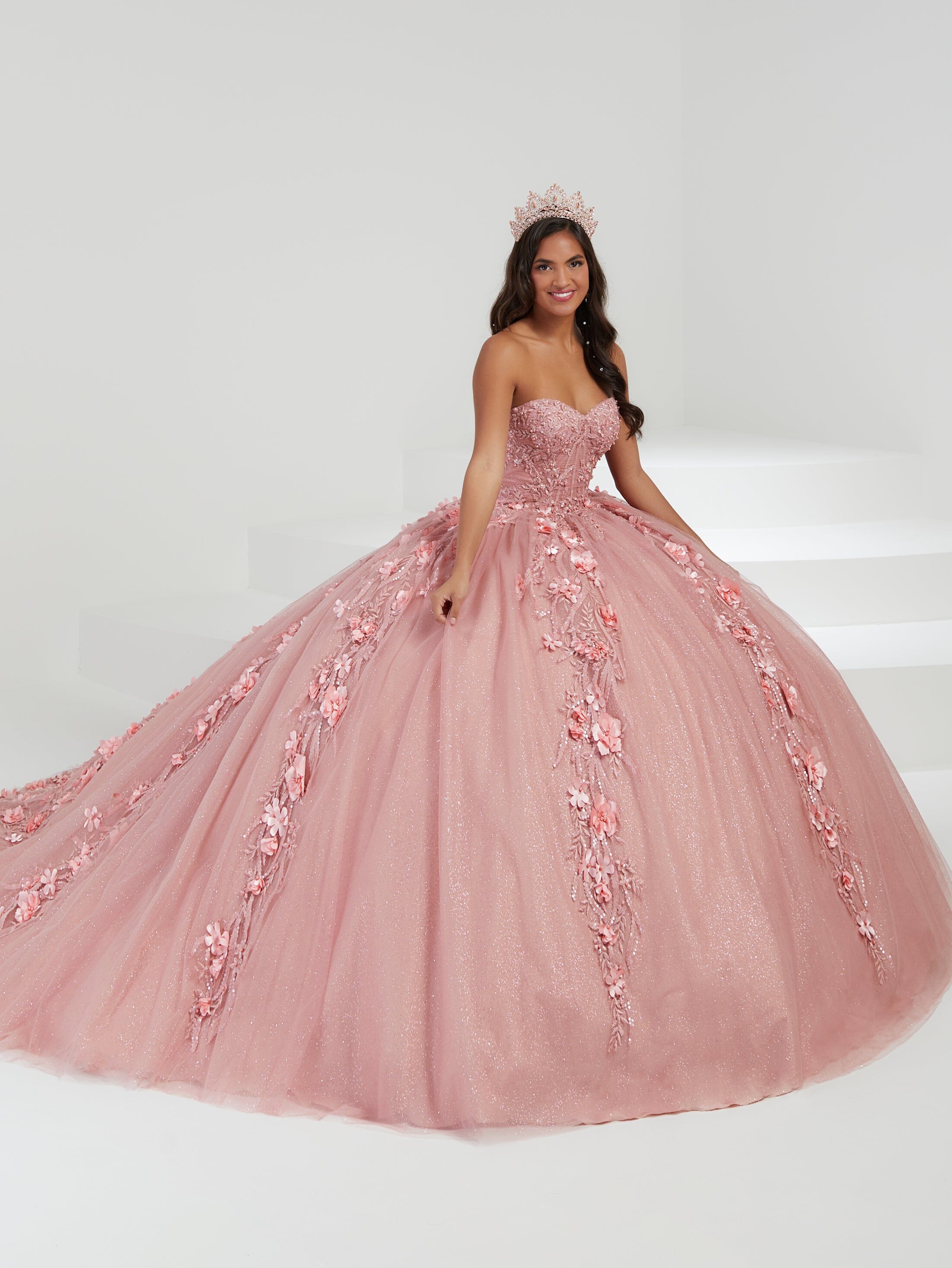 Bell Sleeve Cape Quinceanera Dress by House of Wu 26057