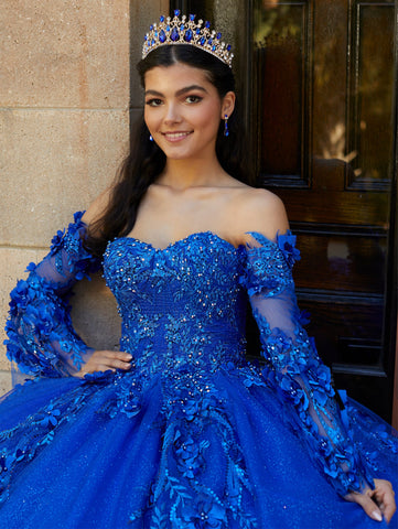 Quinceanera-Kleid mit Glockenärmeln und Cape von House of Wu 26057