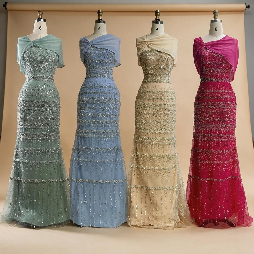 2026 Customized Nude Mermaid Sleeveless Evening Dress with Long Cape Dubai Wedding Party Gowns for Women DLA72126B | Nightbubo